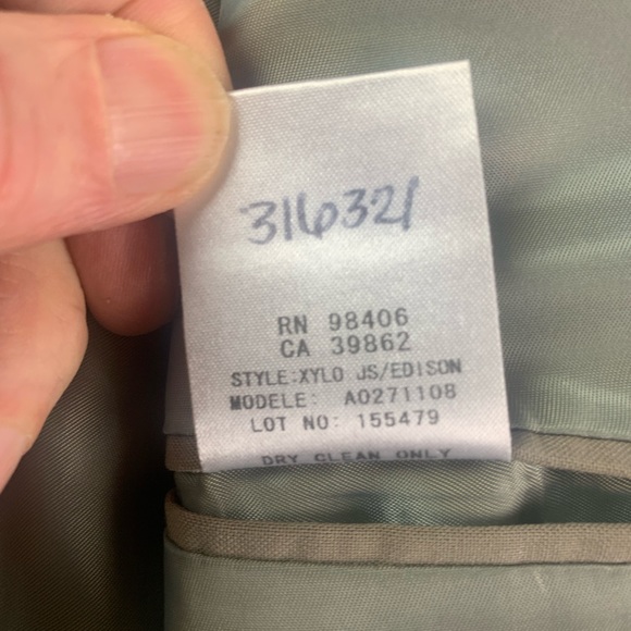 THEORY Mens Wool Blend Notch 2 Button Blazer Jacket Size 44 R Tan - Picture 6 of 10